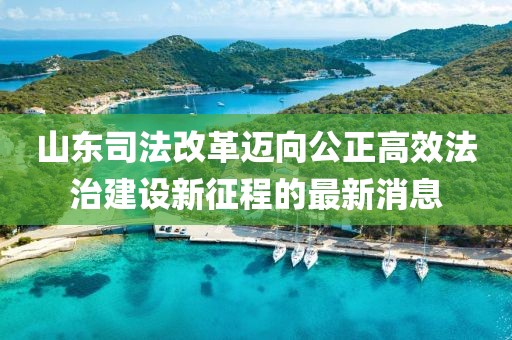 山東司法改革邁向公正高效法治建設新征程的最新消息