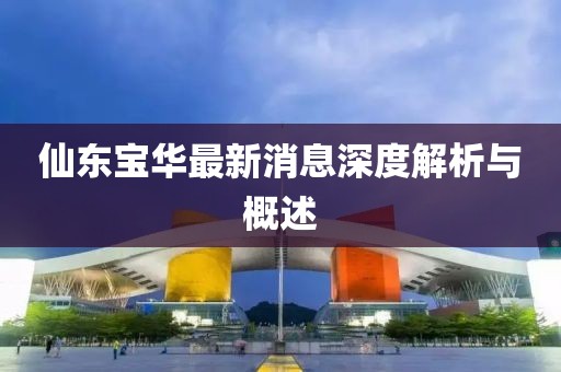 仙東寶華最新消息深度解析與概述