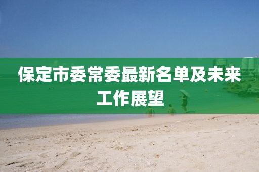 保定市委常委最新名單及未來(lái)工作展望