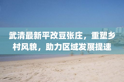 武清最新平改豆張莊，重塑鄉(xiāng)村風貌，助力區(qū)域發(fā)展提速