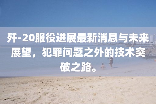 殲-20服役進(jìn)展最新消息與未來展望，犯罪問題之外的技術(shù)突破之路。