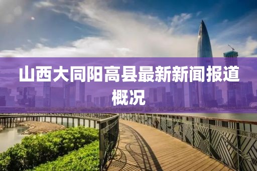 山西大同陽高縣最新新聞報道概況