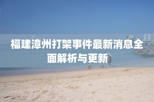 福建漳州打架事件最新消息全面解析與更新