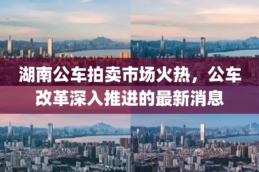 湖南公車拍賣市場火熱，公車改革深入推進(jìn)的最新消息
