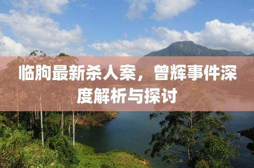 臨朐最新殺人案，曾輝事件深度解析與探討