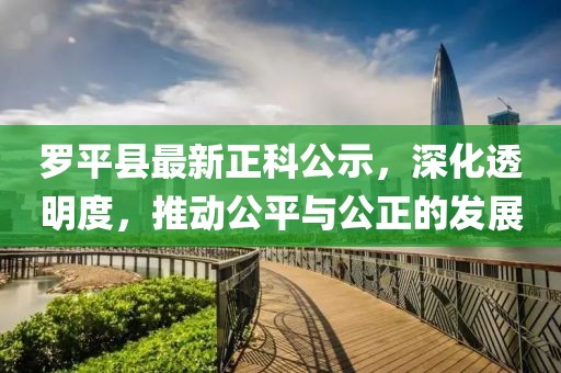羅平縣最新正科公示，深化透明度，推動公平與公正的發(fā)展