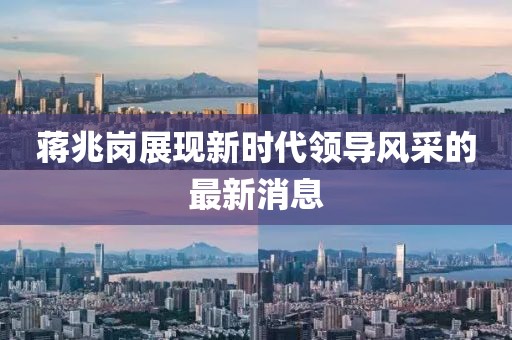 蔣兆崗展現(xiàn)新時(shí)代領(lǐng)導(dǎo)風(fēng)采的最新消息