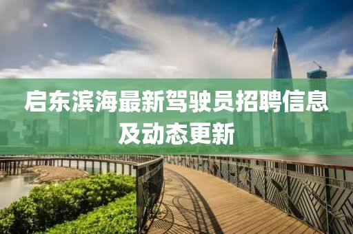 啟東濱海最新駕駛員招聘信息及動(dòng)態(tài)更新