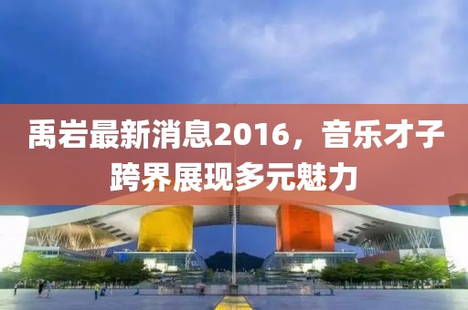 禹巖最新消息2016，音樂(lè)才子跨界展現(xiàn)多元魅力