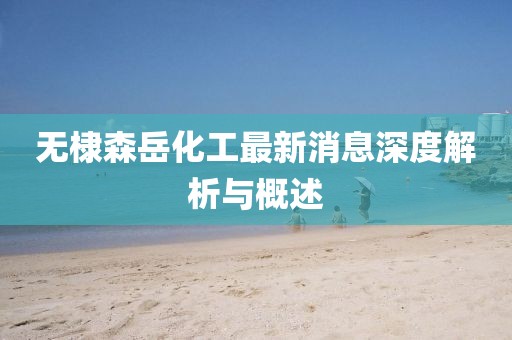 無(wú)棣森岳化工最新消息深度解析與概述