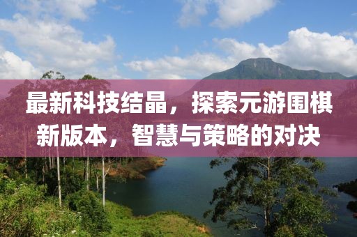 最新科技結(jié)晶，探索元游圍棋新版本，智慧與策略的對(duì)決