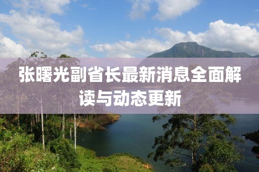 張曙光副省長(zhǎng)最新消息全面解讀與動(dòng)態(tài)更新