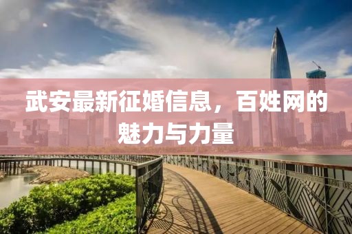 武安最新征婚信息，百姓網(wǎng)的魅力與力量