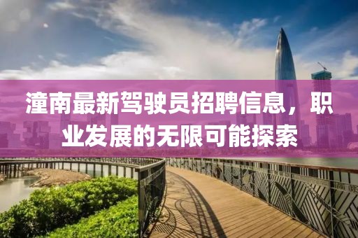 潼南最新駕駛員招聘信息，職業(yè)發(fā)展的無(wú)限可能探索